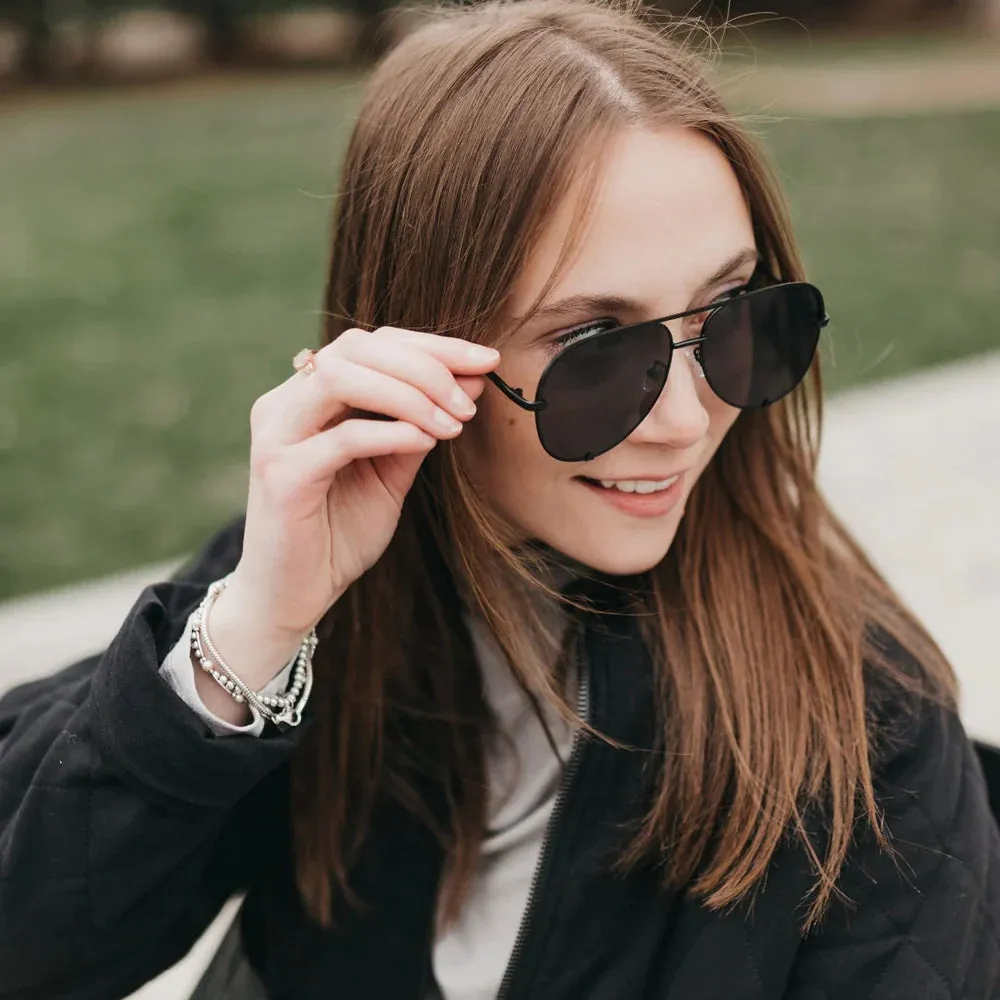 Pretty Simple Alexa Aviator Frame Sunglasses