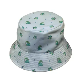 Raining Frogs Pastel Green Bucket Hat