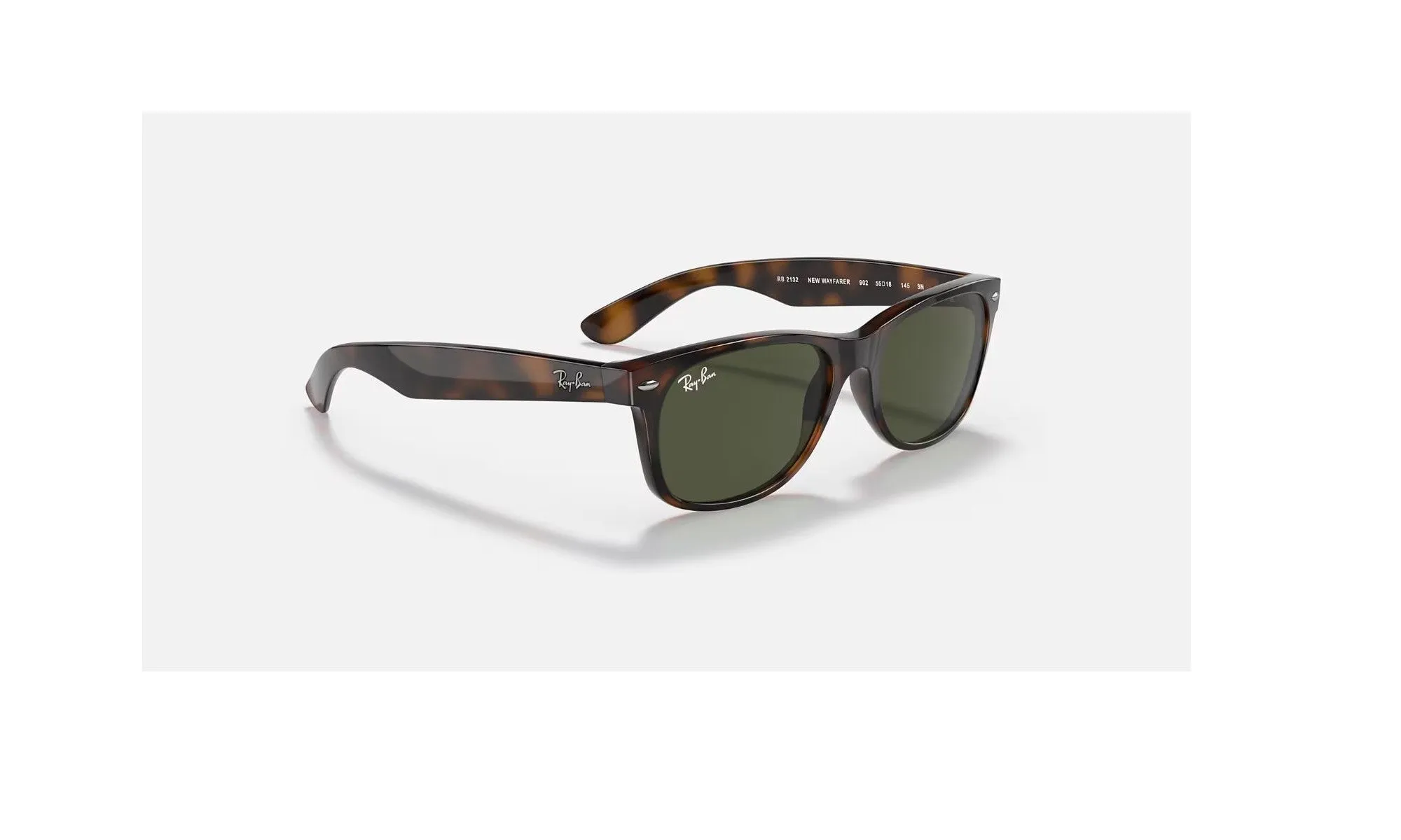 RAY-BAN NEW WAYFARER
TORTOISE/GREEN CLASSIC G-15 55 MM