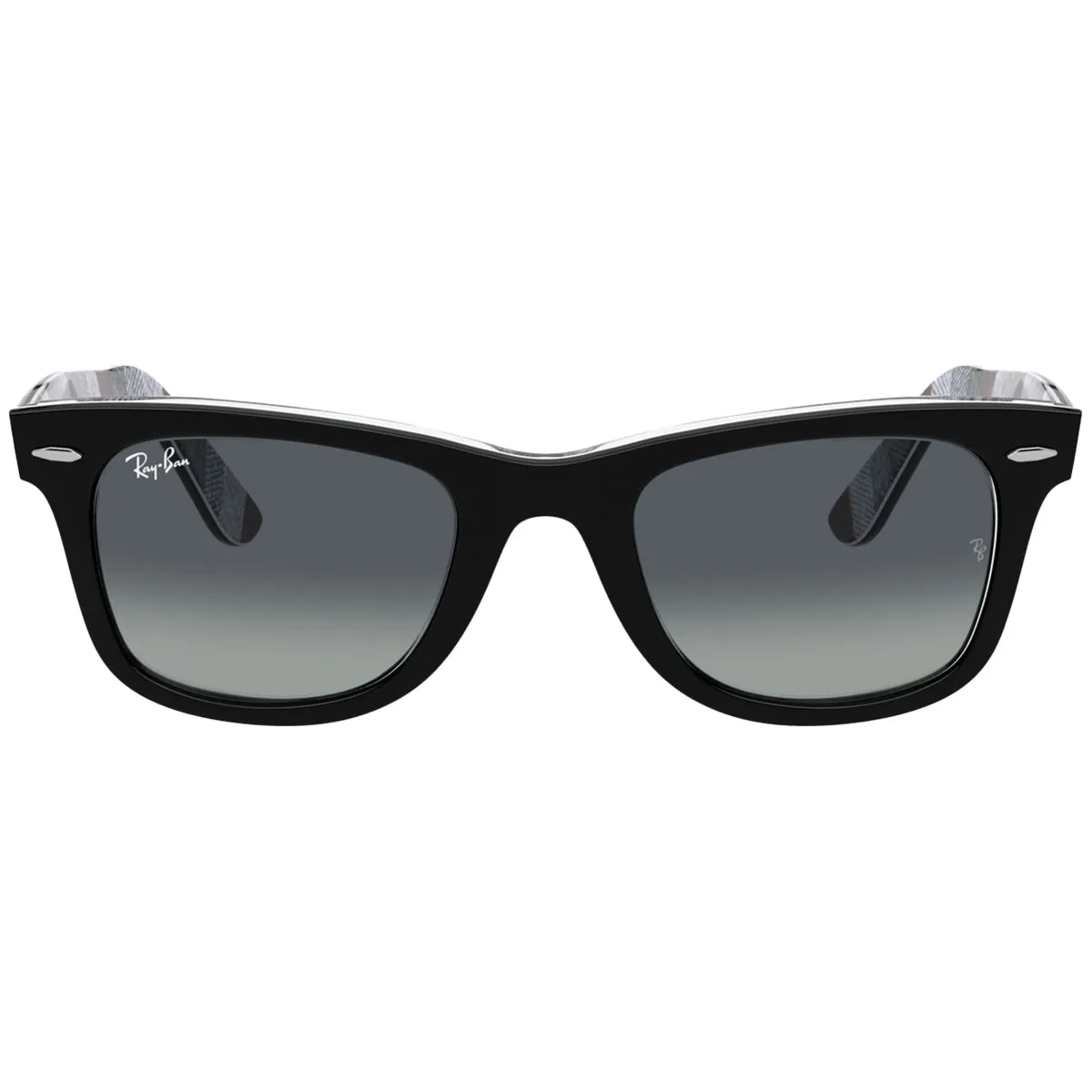 Ray-Ban Original Wayfarer Classic Sunglasses - Black On Chevron/Blue