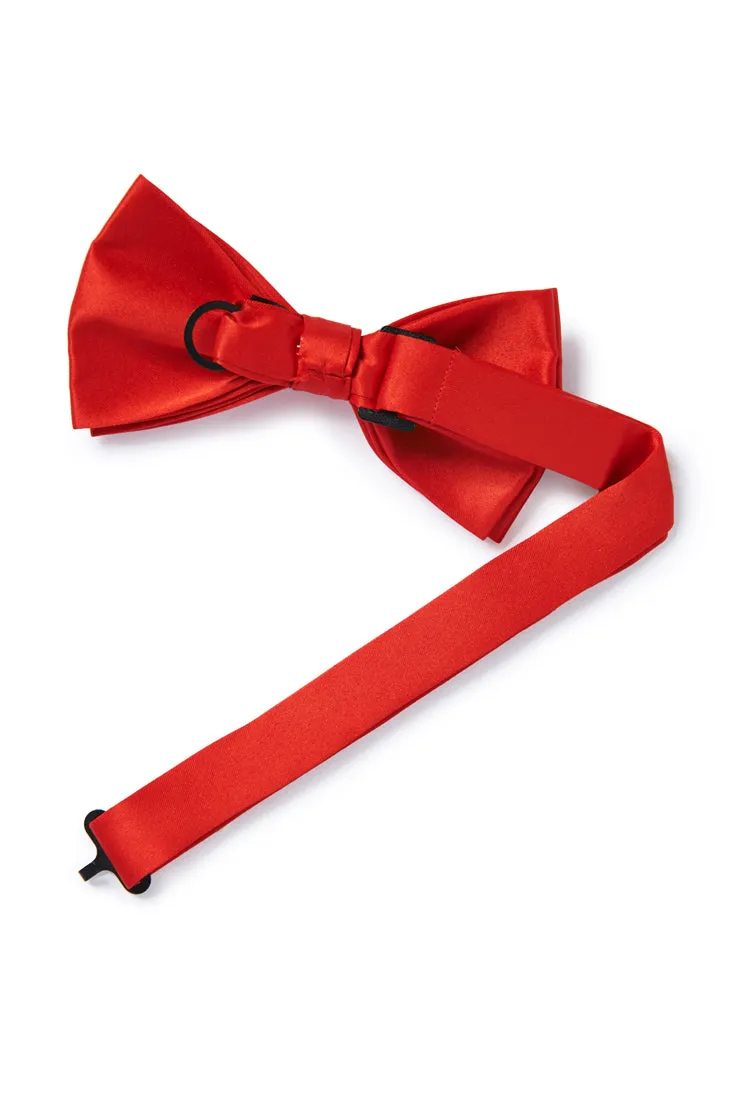 Satin Bow Tie - Red