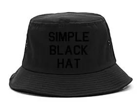 Simple Black Bucket Hat