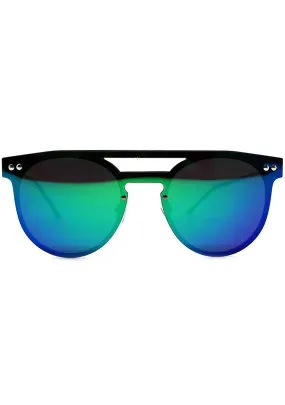 Spitfire Prime Sunglasses in Silver/Green