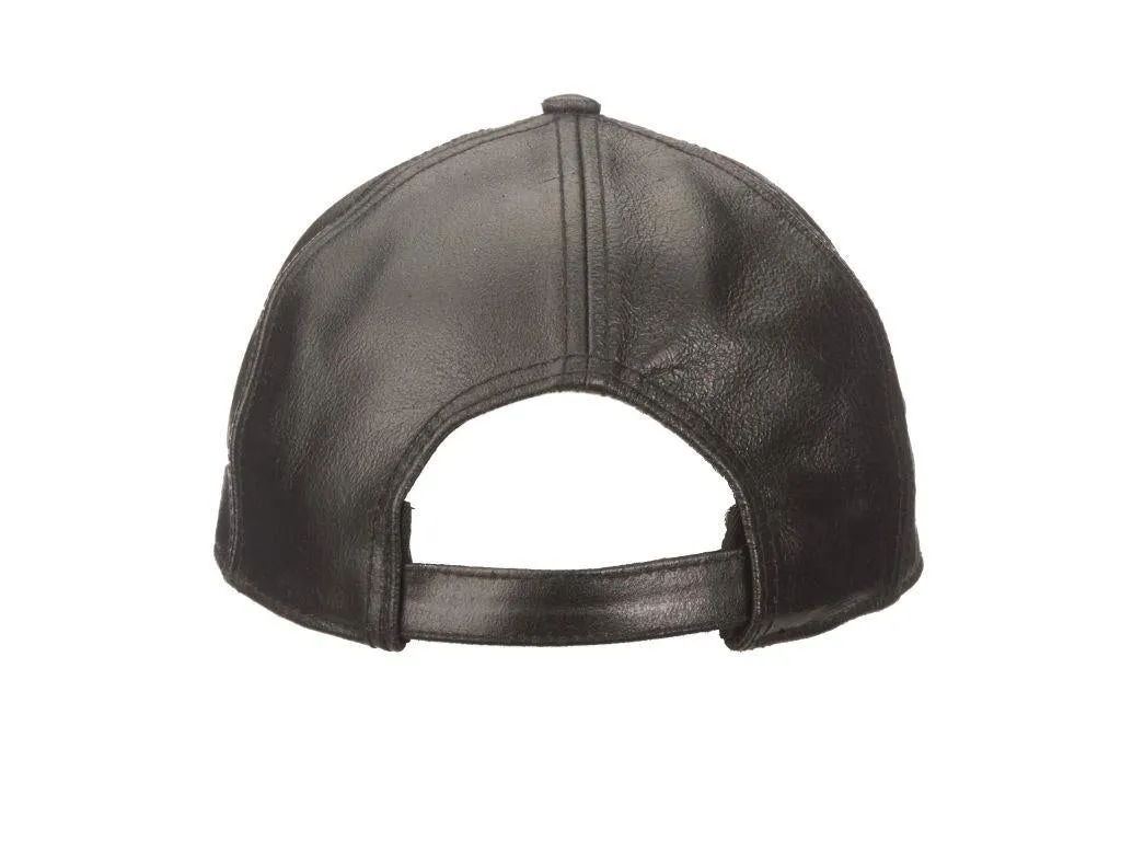 Stetson Peyton Unstructured Oily Timber Leather Baseball Cap