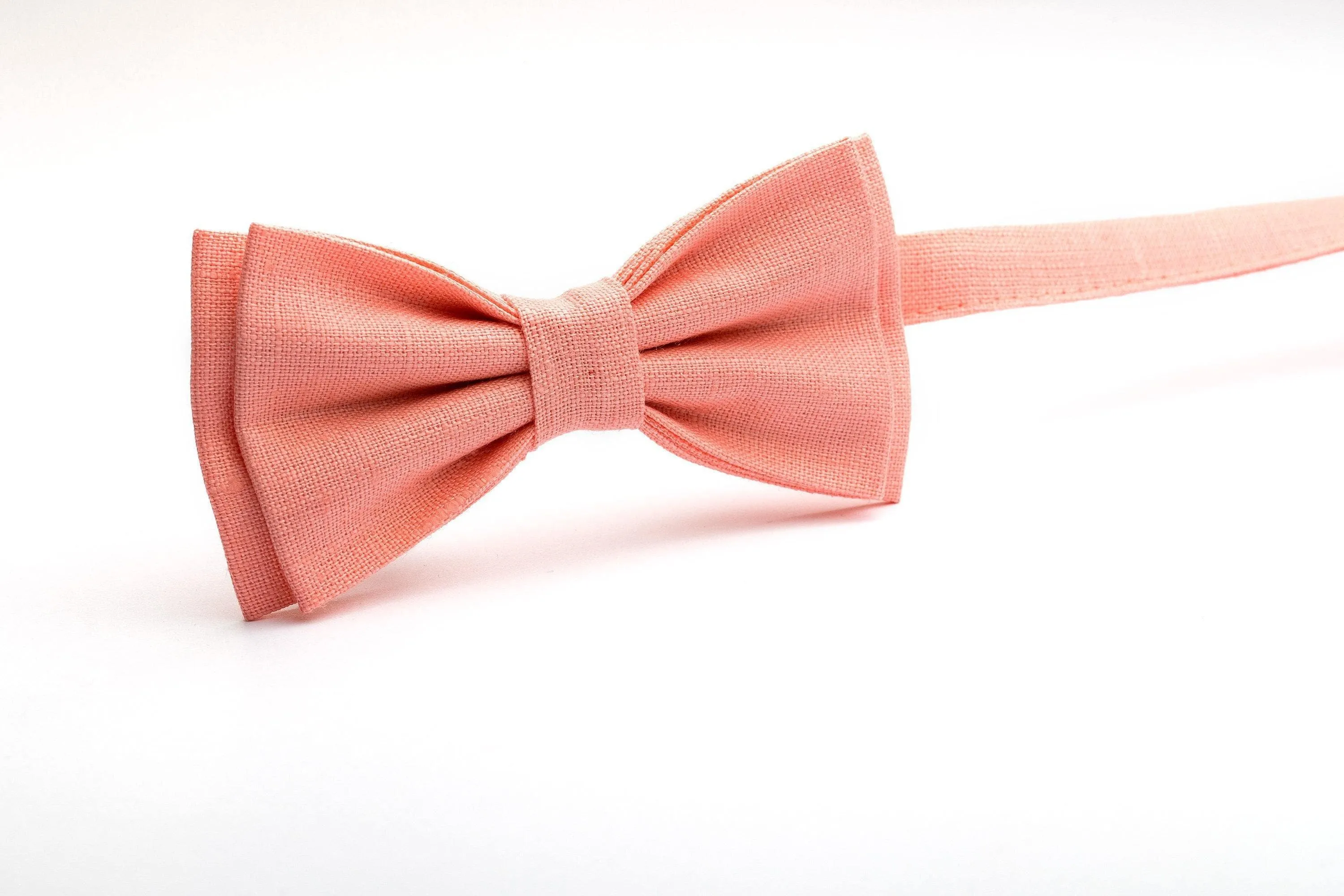 Stylish Salmon Bow Tie for Men - Elevate Your Formal Attire