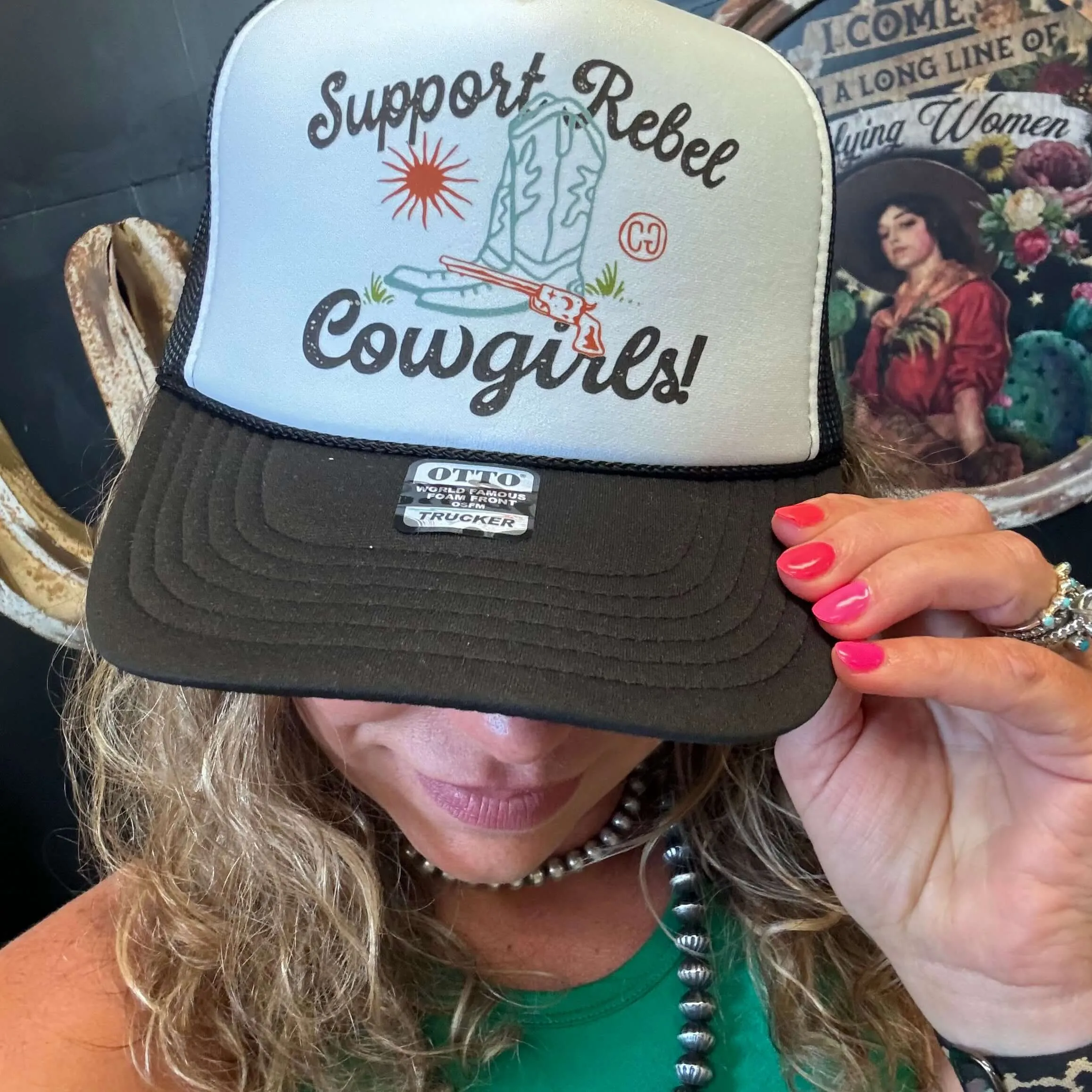 Support Rebel Cowgirls Trucker Hat