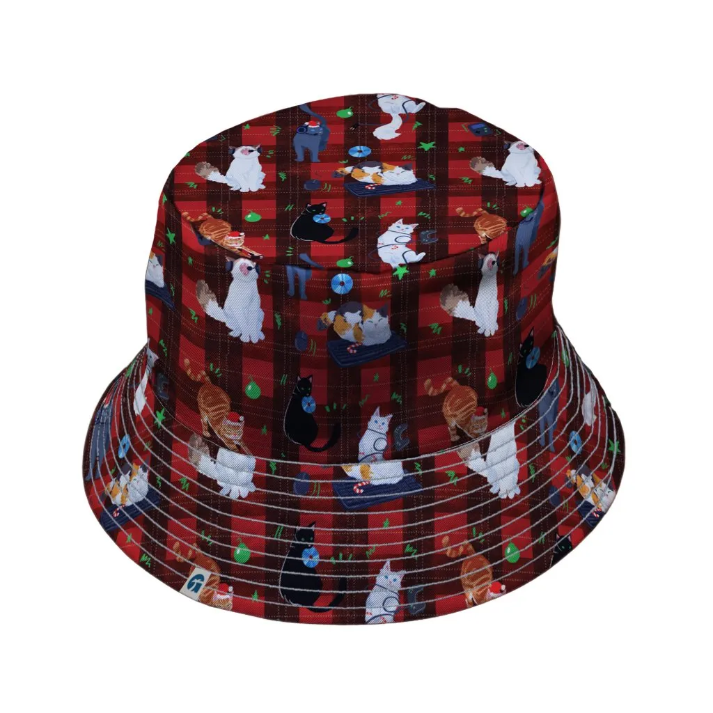 Video Game Cats Christmas Bucket Hat