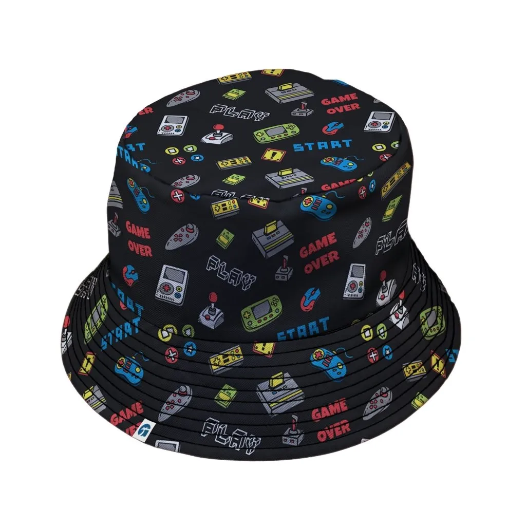 Video Gamer Black Video Game Bucket Hat