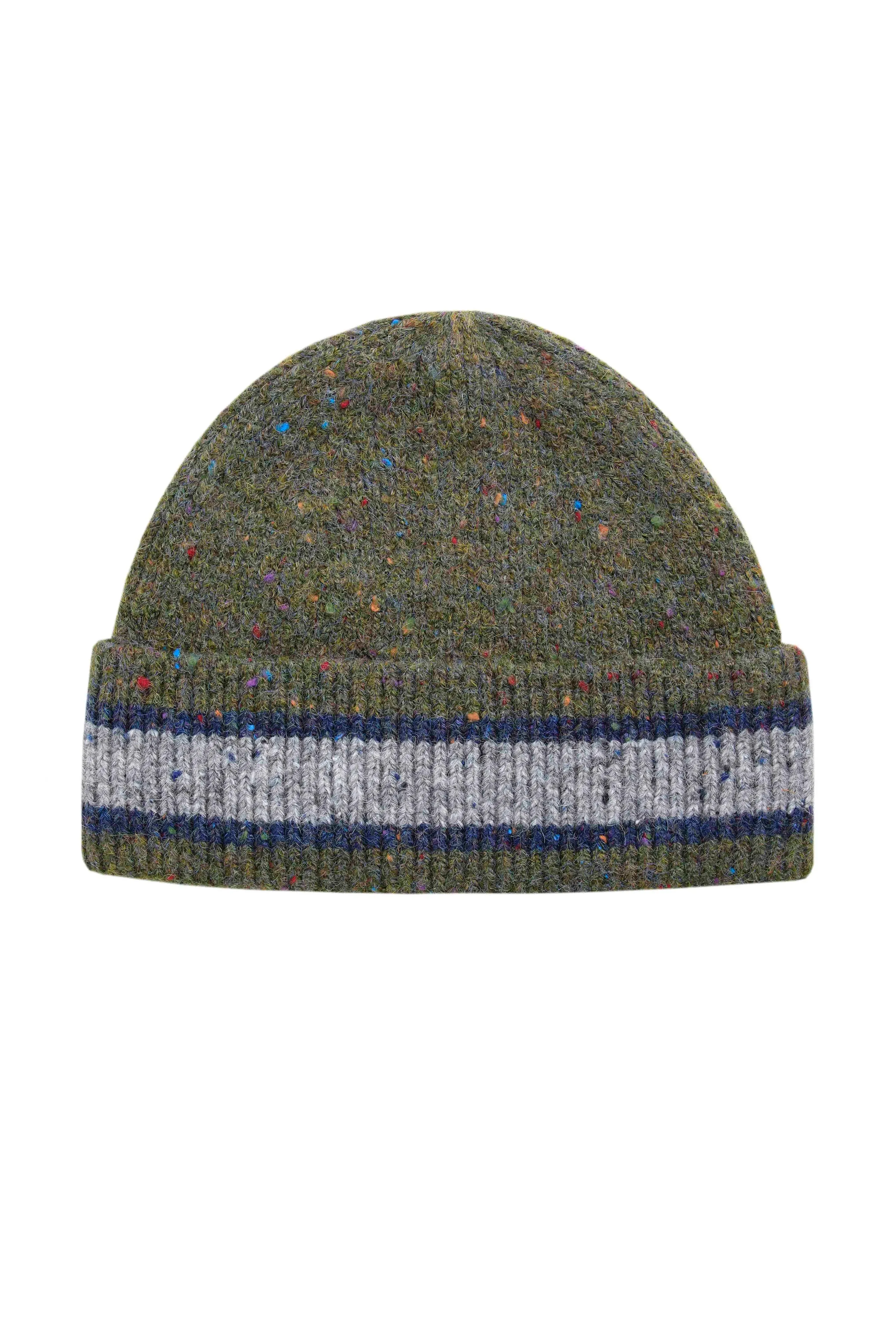 Olive Green One Size Fleetwood Beanie Hat with Flecked Design by Weird Fish