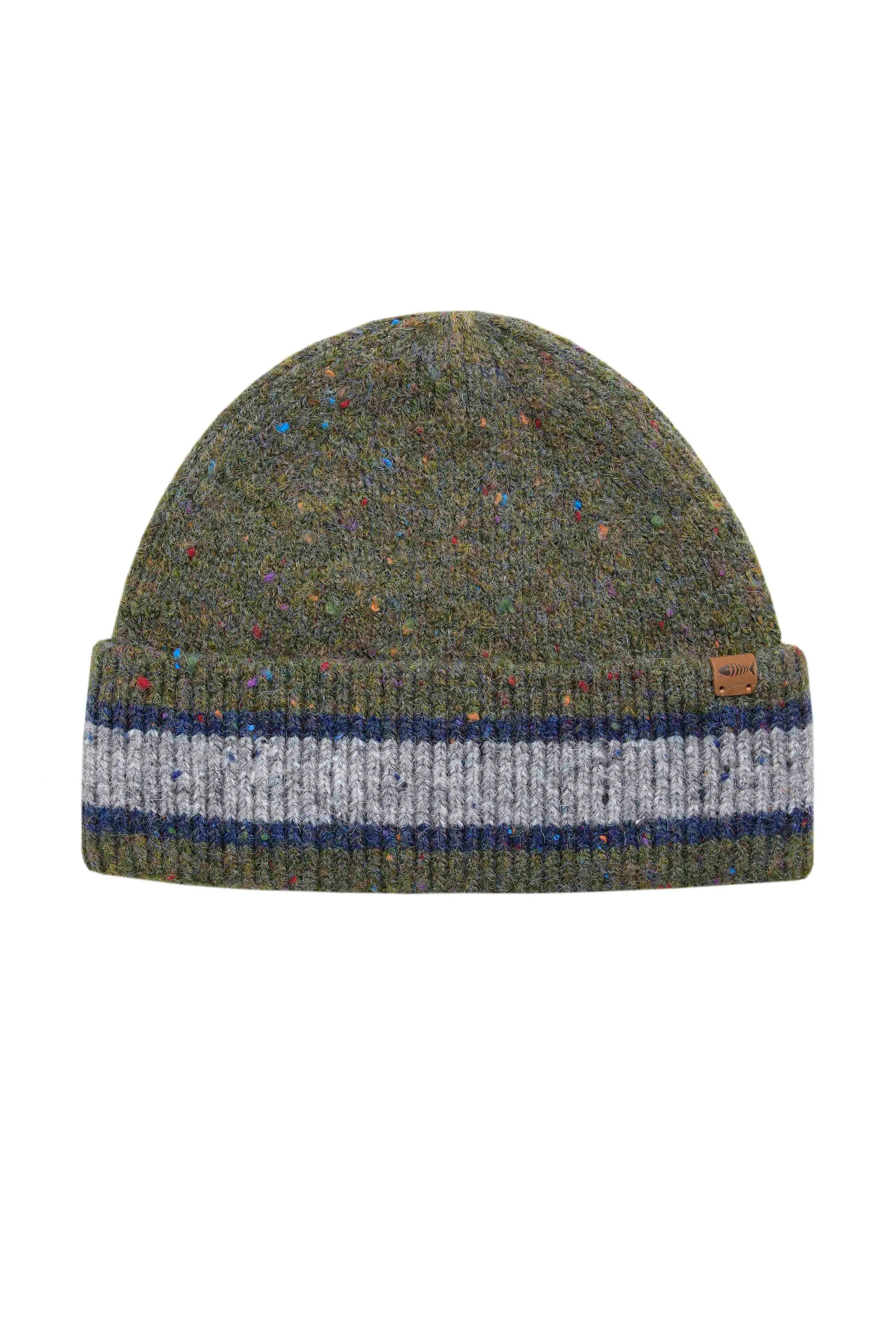 Olive Green One Size Fleetwood Beanie Hat with Flecked Design by Weird Fish