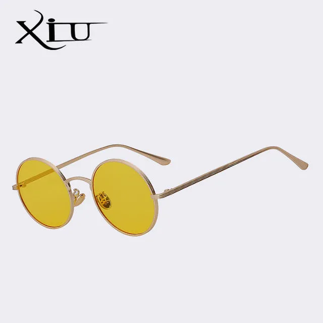 Xiu Xiu Brand Men's Round Red Sunglasses Women